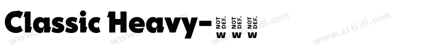 Classic Heavy字体转换